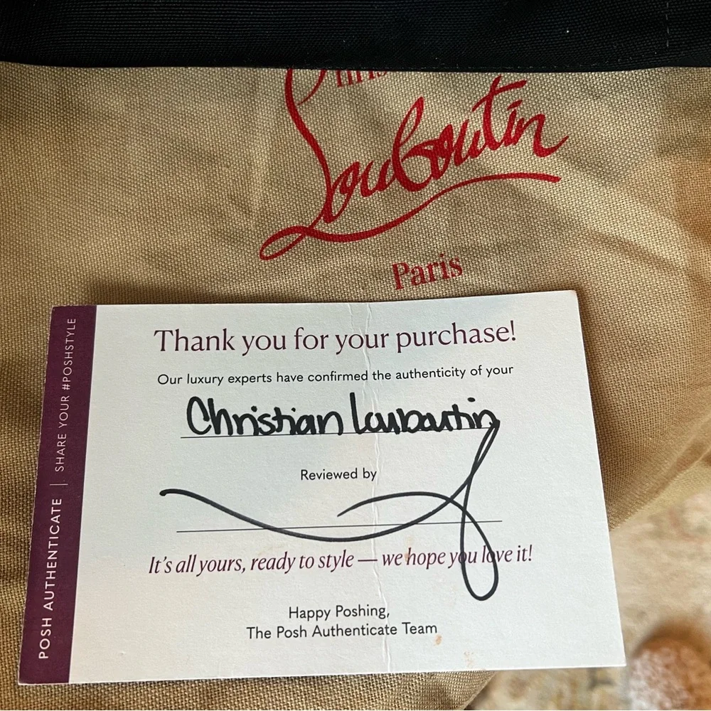 EUC Christian Louboutin Frangibus Embroidered Canvas Tote - Picture 11 of 16
